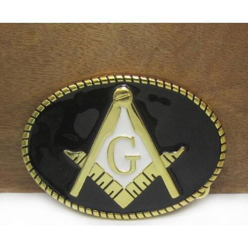 BuckleClub ZINC ALLOY MASON belt buckle LUXURIOUS COWBOY jeans gift belt buckle FP-03543 gold FINISH for men