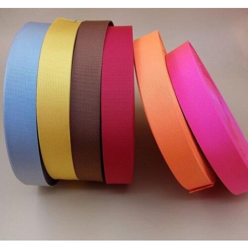 25mm/38mm/50mm width nylon colorful band for bags hand bags backpack shoulder bags belt 5yards diy garment sewing accessories