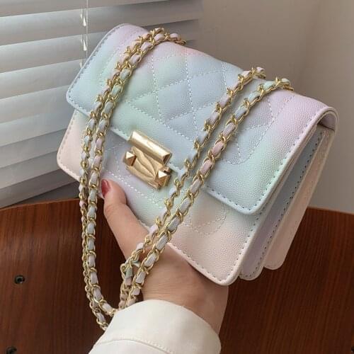 Fashion all-match shoulder bag gradient color messenger bag for women Ladies high quality fashion casual pu leather handbags