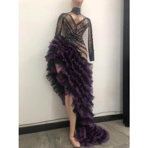 Singer evening dress party girl nightclub bar women stage dance costume long dresses