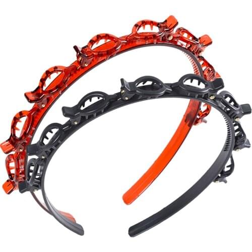 Leveo Hairstyle Hairpin Hairband Salon Hair Decoration Clips Hairband for Women Double Bangs Hairstyle Hairpin Accessories