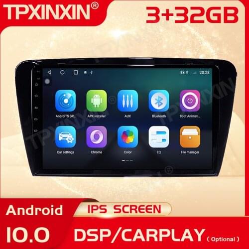 2 Din Carplay Android Radio Receiver Multimedia For Skoda Octavia 2013 2014 2015 2016 2017 2018 GPS Navigation BT WiFi Head Unit