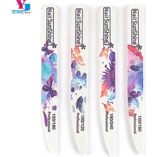 8pcs Wooden Nail Files 100/120/150/180/240 Grit Sandpaper Nail Buffer Block Washable Nails Polishing High Quality Remover Tools