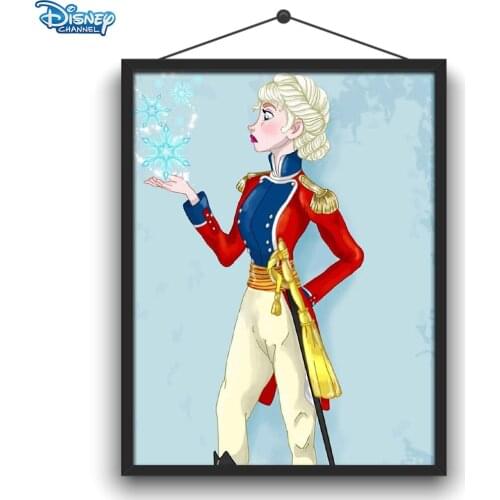 Disney 5D DIY Diamond Painting Princess "soldier Style" Illustration Round Diamond Embroidery Set Handicraft Home Decoration