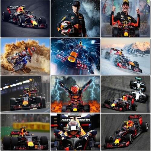 Full Drill 5D Diy Diamond Painting Max Racing Get Away Diamond Embroidery F1 Diamond Mosaic Cross Stitch Kits Home Decor