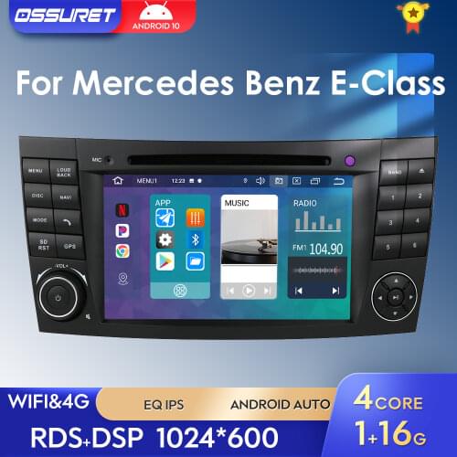 7 Inch IPS Android 10 2Din Car DVD Player GPS Stereo for Mercedes Benz E Class W211 E350 G CLK CLS W463 W209 W219 500 Navigation