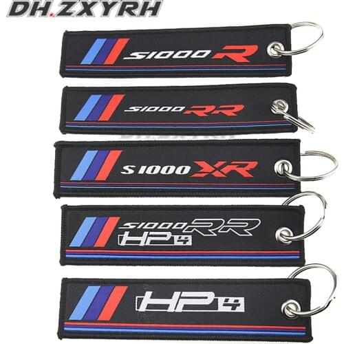 Motorcycle Embroidery Key Holder Chain Collection Keychain Fit For BMW S1000 R S1000RR S1000RR HP4 S1000XR HP4 Badge Keyring