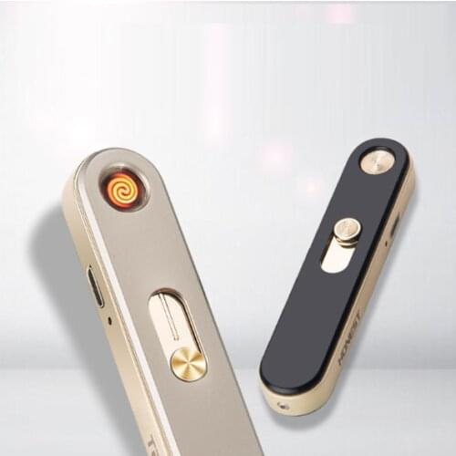 Honest creative USB charging lighter windproof metal strip tungsten wire