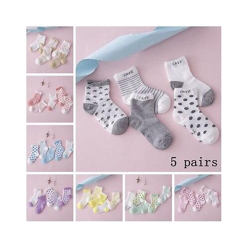 Citgeett 5 Pair/lot 0-6T Kid Baby Boy Girl Cartoon Cotton Soft Socks Infant Toddler Kids Soft Sock