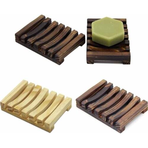 Wooden Soap Case Vintage Rectangle Sponges Scrubber Soap Storage Holder Sink Deck Bathroom Shower Dish