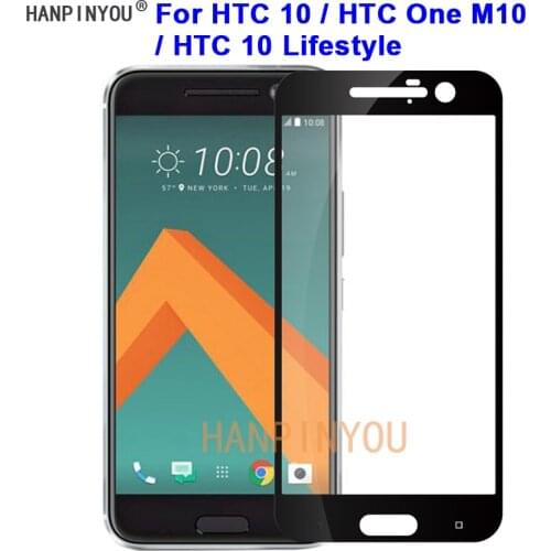 For HTC 10 / One M10 / 10 Lifestyle New 9H Hardness 2.5D Full Cover Toughened Tempered Glass Film Screen Protector Protect Guard