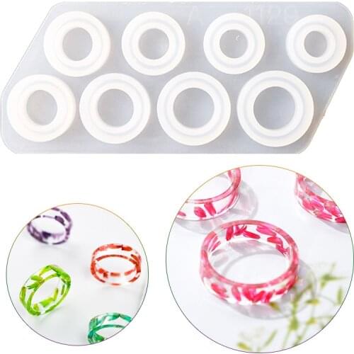 DM068 Resin Rings Silicone Mold For Liquid Clay Crafting Resin Epoxy Jewelry Making Tools Ring Casting Mould