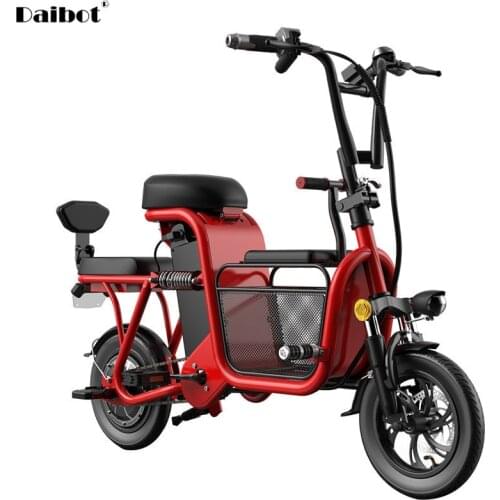 Electric Folding Bicycle 12'' 48V 350W Two wheel Electric Bicycles Sensitive Brake Portable Electric Scooter With Seat For Adult