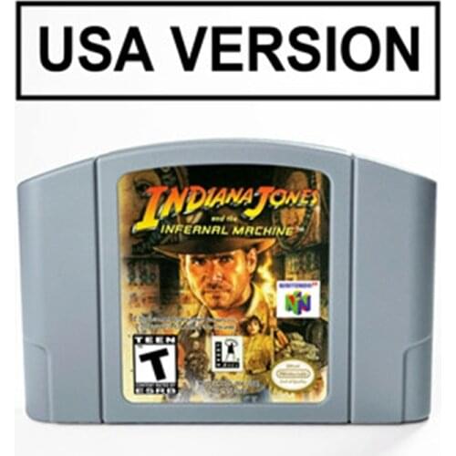 Indiana Jones and the Infernal Machine For 64 Bit Game Cartridge USA Version NTSC Format