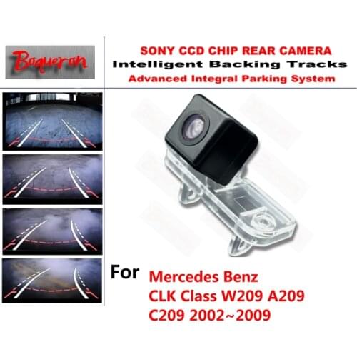 For Mercedes Benz W209 A209 C209 CLK Class CCD Car Backup Parking Camera Intelligent Tracks Dynamic Guidance Rear View Camera