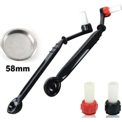 Double Head Coffee Machine Cleaning Brush Special Filter Nylon Brushes Spoon Coffee Blind Bowl for Coffee Tool Home Kitchen
