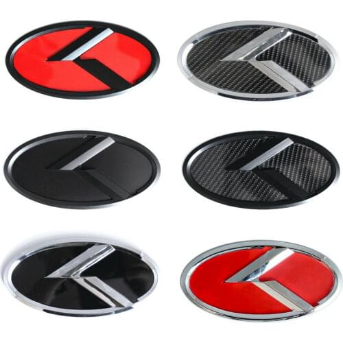 3D K Logo Car Front Hood Rear Trunk Emblem Badge Stickers for Kia accessories Sportage Sorento Optima Forte Rio Stinger K5