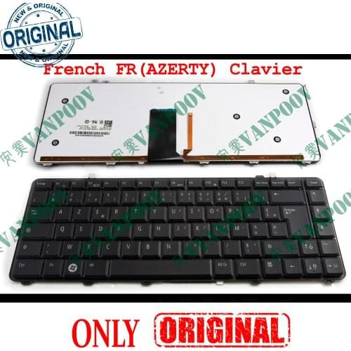 New AZERTY FR Laptop keyboard for Dell Studio 1535 1536 1537 1435 1555 PP24L PP39L PP33L with backlit French 0KR770 NSK-DC10F