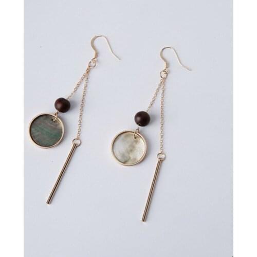 2020 New Earrings Retro Long Earrings Round Circle Shell Earring Jewelry For Women Girls Hot Gift