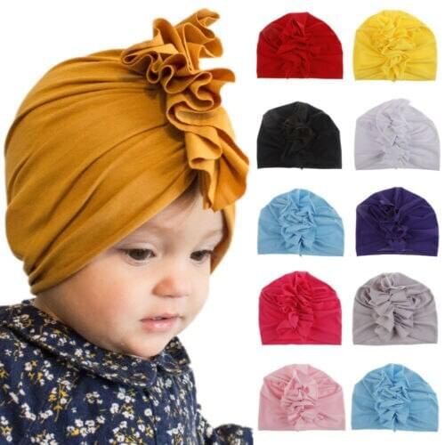 Citgeett Solid Fashion Newborn Toddler Kids Baby Boy Girl Turban Cotton Beanie Hat Cap
