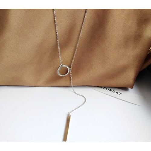 IOY IRENE Bohemia Round Pendant Necklace For Women Vintage Long Sweater Chain Jewelry Accessories N1704