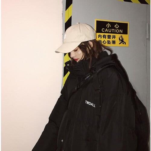 Luck A Medium-long Style Parkas Women Thicker Keep Warm Hooded with Pockets Zippers Drawstring Students Korean Women Classic