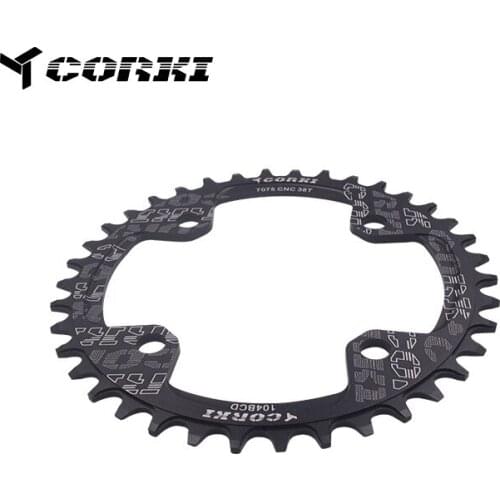104bcd positive and negative chainring mountain bike chainring single-speed disc oval single disc 32T34T36T38T
