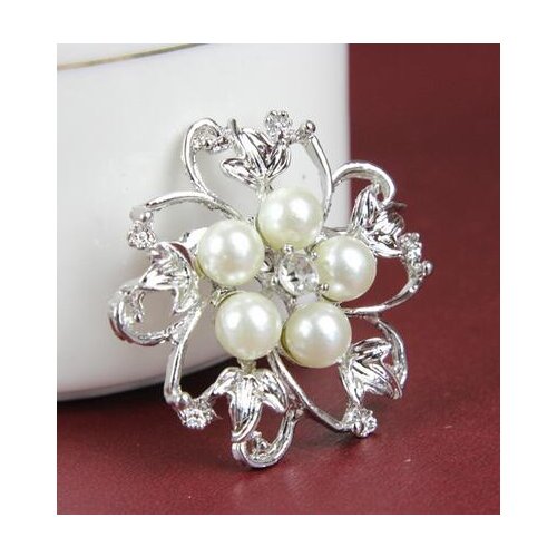 Ruiday Pearl Brooch Jewelry For Women/men Fashion Jewelry Brooch Pins Metal Scarf Wedding Gift Diy Jewellery Accessories