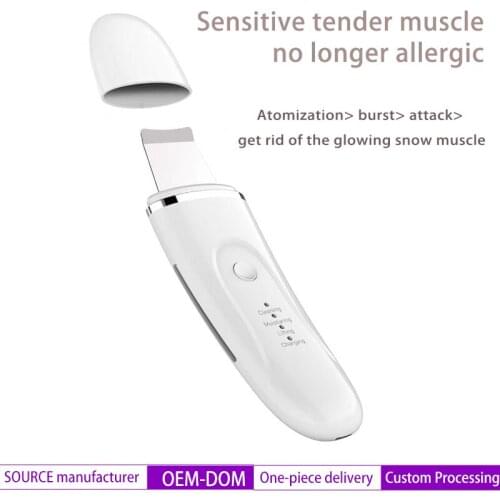Ultrasonic Skin Scrubber Peeling Shovel Facial Pore Cleaner Face Spatula Blackhead Deep Face Cleaning Machine Face Skinscrubber
