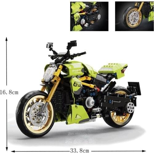 High-tech series MOC Motorcycl Building Blocks Assembly Bricks Speed Champion Motorbike Toys For Kid Birthday Gift 1018+pcs