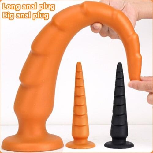 Super Long Anal Plug Big Dildo Butt Plug Prostate Massage Anus Dilator Vagina Masturbation Adult Erotic Sex Toy SM Gay Anal Sex