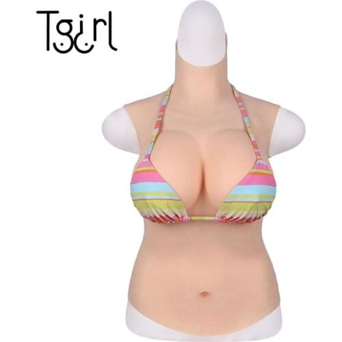 Tgirl Lifelike C CUP Silicone Boobs Breast Forms Fullbody Tight Mastectomy CD TV DQ