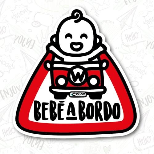 BABY ON BOARD CAMPER BUMPER VINYL DECAL STICKER AUFKLEBER CAR