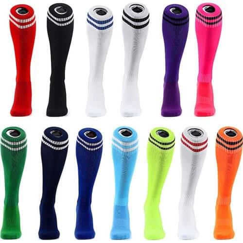 Adults Athletic Long Socks Sports Basketball Football Lacrosse Crew Baseball Soccer Ankle Leg Shin Guard Compression Protector