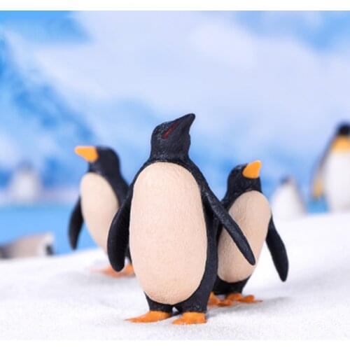 ZOCDOU 1 Piece Cute Penguin Antarctic Pole Father And Son Ice And Snow Small Model Statue Crafts Ornament Miniatures