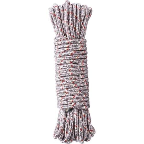 10 M Thickened Clothesline Nylon Wind and Skid Clothesline Clothes Drying Outdoor Travel Camping Rope Tool ( Color By Random)