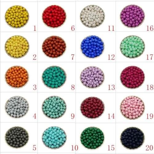 100Pcs 8mm Solid Multicolor Round Spacer Loose Beads DIY Findings Bracelet Necklace Jewelry Handmade Accessories