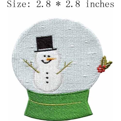 Snowman 2.8"wide embroidery patch for happy new year/Christmas/ball patch