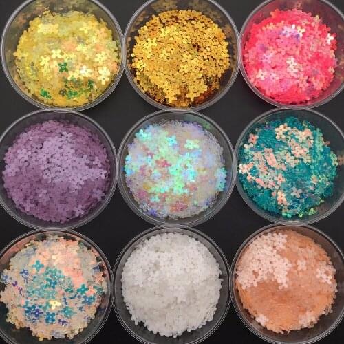20g 7mm Flat Cruciferous flower Loose Sequin Flower DIY For Crafts,Wedding Confetti Craft,Kids DIY Garment Accessory