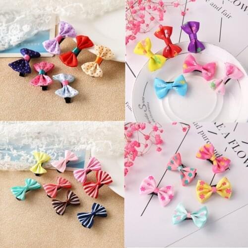 20pcs/set Cute Children Hair Clip Hair Accessories Headwear Baby Ribbon Bow Kids Baby Girls Hairpins cute Clips