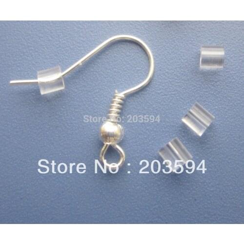 200Pcs/lots Cylindrical Plastic Earring Back Stoppers Findings
