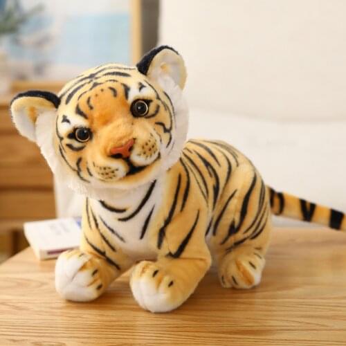 23/27/33cm Kawaii Simulation Tiger Plush Toys Cute Doll Stuffed Soft Real Like Animal Dolls Child Kids Girls Decor Gifts