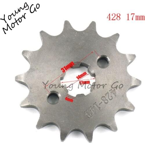 428 17mm 10 11 12 13 14 15 16 17 18 19 T Front Engine Sprocket For Stomp YCF Upower ATV Quad Dirt Pit bike Buggy