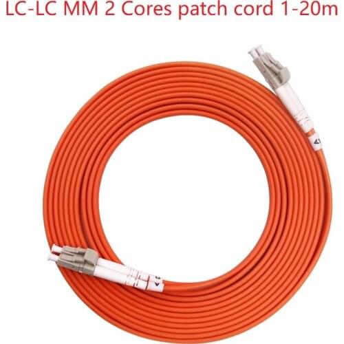 5 PCS 1-20M LC-LC UPC Duplex Multi-mode 9/125 Patch Cord Optical Fiber Pigtail Jumper FTTH Fiber Optic Jumper