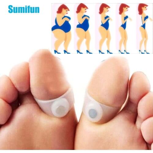 6Pcs/3Pairs Magnet Lose Weight Slim Loss Toe Ring Sticker Silicon Slimming Foot Massage Feet Reduce Burn Fat Feet Care Fat C417