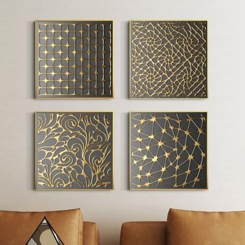 Abstract Gold Luxury Wall Art Posters Prints for Living Room Nordic Canvas Art Painting Wall Pictures Home Wall Cuadros Decor