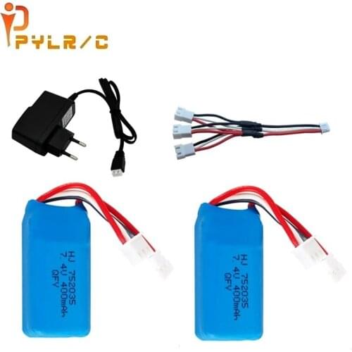 7.4v Battery with charger For DM007 RC Airplane Quadcopter Helicopter Toy Spare Parts 2s for 7.4V Drone Battery