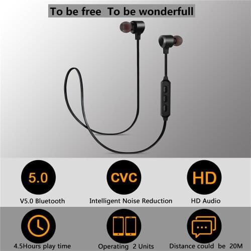 Wireless Bluetooth Headphone Neckband Earphone For IOS Android Smart Phone Sports Games Wireless Headset Support Charging