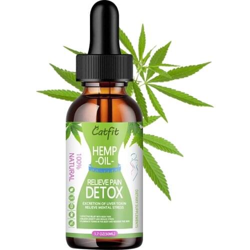 Catfit 50ML Hemp Seed Oil Pain Relieving analgesic Freshness Relieving Stress Relaxing Muscles Help Sleep essential Massage Oil