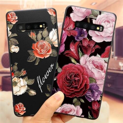 3D Emboss Flower Case For Samsung Galaxy S20 FE 5G A71 A70 A51 A50 A40 A21 A30 A10 S20 Ultra S10 S9 S8 Plus S7 S6 Edge Cover